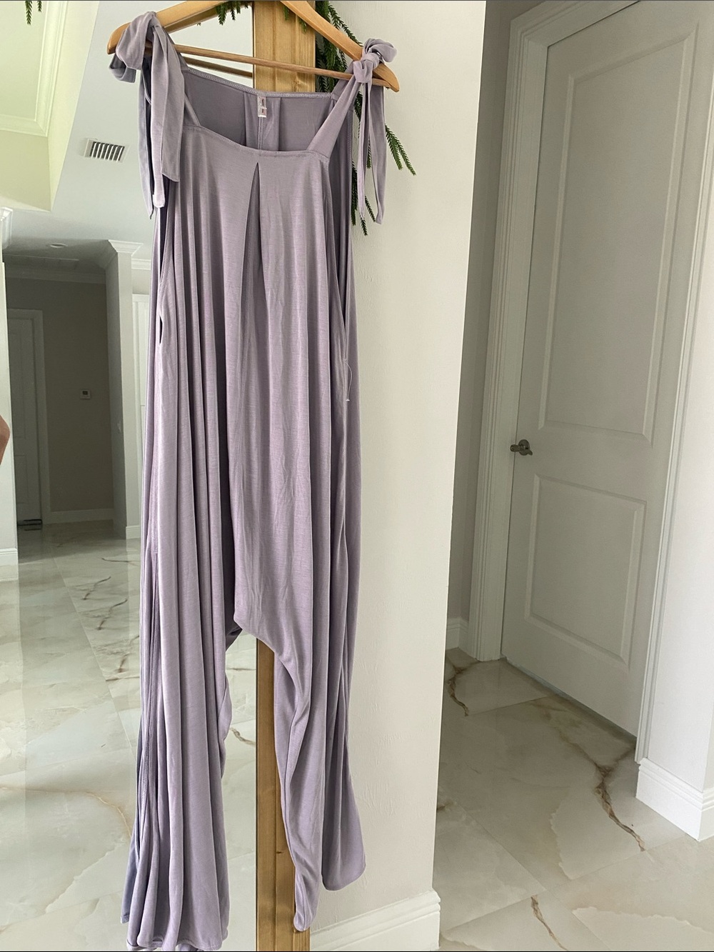 FP Movement by Free People Lavender Tie-Shoulder Draped Jumpsuit